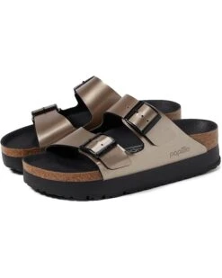 Papillio by Birkenstock Arizona Platform Sandal - Metallic | Sandals -Shoe Muse Store 710BkDwiR1L. AC SR736920