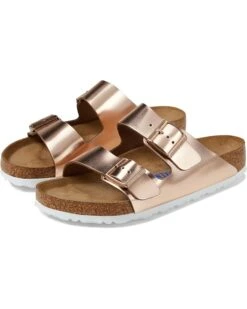 Birkenstock Arizona Soft Footbed - Metallic Leather | Sandals